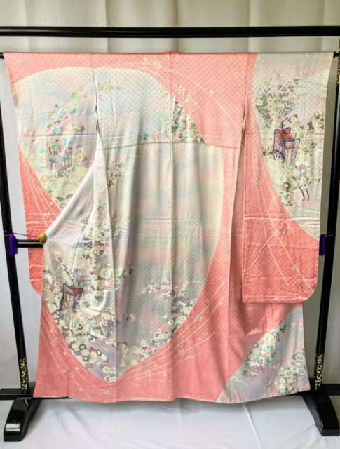 Vintage Japanese kimono - Furisode Kimono robe
