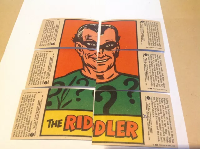 A&BC BATMAN Trade Cards National Periodical Publications 1966 THE RIDDLER  (6/6)