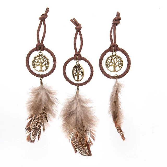 Mini Dream Catcher Feather Hanging Decoration Wall Car Hanging  Key chain  B-wf