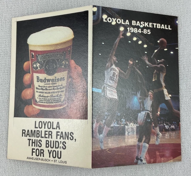 CBK Loyola University of Chicago Ramblers 1984-85 Basketball Schedule
