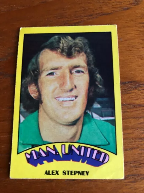 A&BC Bubble gum Football Red back 1974 MANCHESTER UNITED Alex Stepney # 44