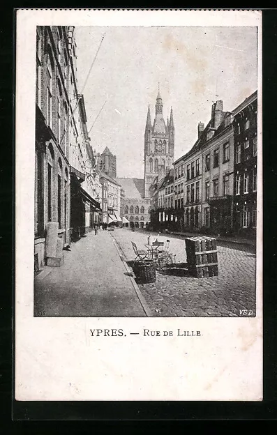 CPA Ypres, Rue de Lille