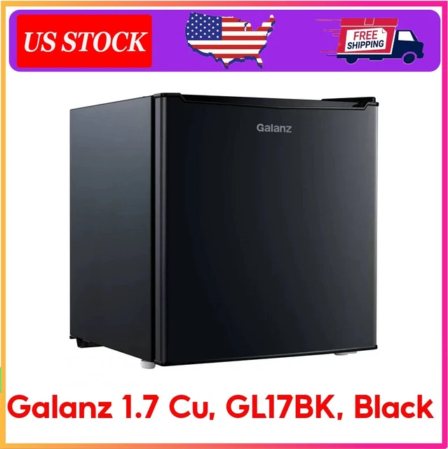 GALANZ 1.7 CU ft Single Door Mini Fridge GL17BK, Black, New 96.99