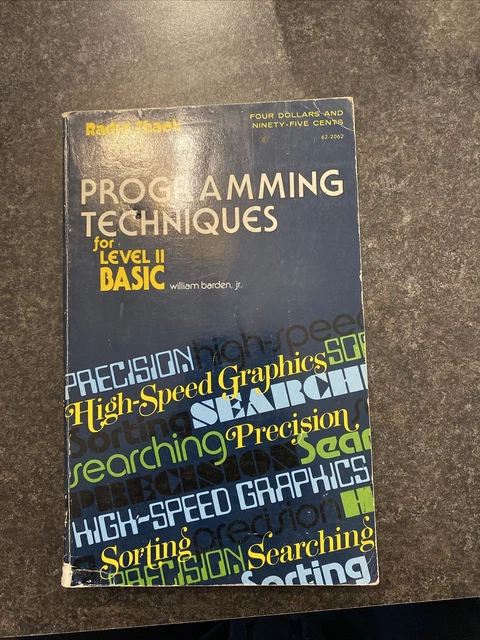 LEVEL II BASIC Programming Techniques TRS-80 vintage computer language ...