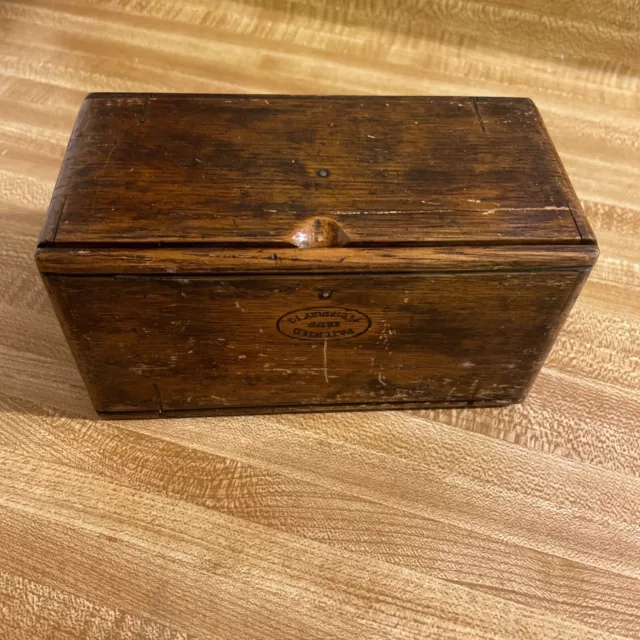 Antique Singer Sewing Machine Folding Oak Attachment - Puzzle Box