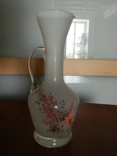 Grand Vase Rétro Vintage En Céramique Vallauris Non Signé H 28 L 19 L 13 Cm 86840