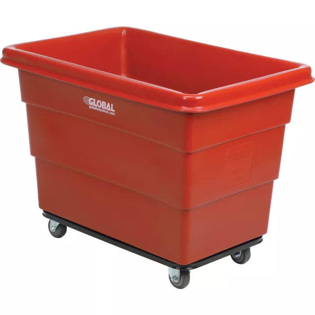 8 Bushel Plastic Bulk Box Truck Steel Chassis Base Red 33-3/10"L x 24-3/5"W x