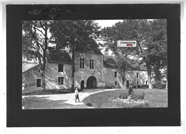 Plaque verre photo ancienne positif noir et blanc 13x18 cm Bourbonne-les-Bains