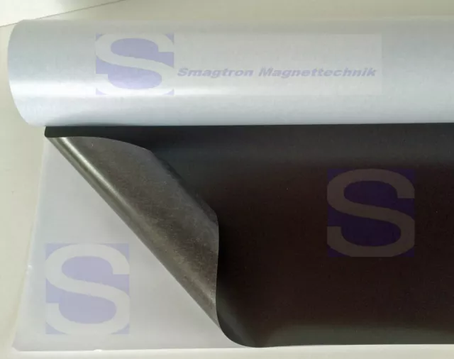 1 Stück Magnetfolie roh selbstklebend  - 0,7mm x 500mm x 1000mm Magnetband