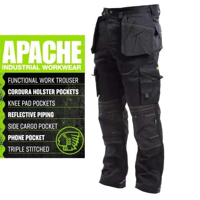 Apache Arbeitshose - Knieschützer & Köper Holster Taschen Cordura dreifach genäht