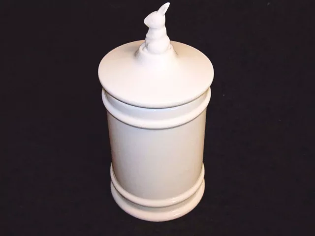 Pottery Barn Kids White Bunny Nursery Ceramic Canister Jar Nice Shower Gift VGC