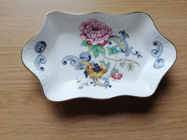 E* Crown Staffordshire bone china Chelsea manor trinket tray dish vanity 16x9cm