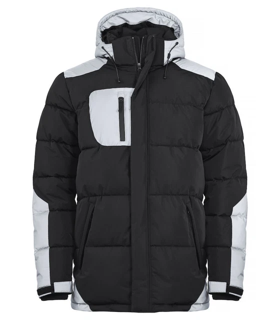 Taglie Forti Uomo Giubbotto Giacca Piumino Invernale Alaska Rinfrangente XS  4XL