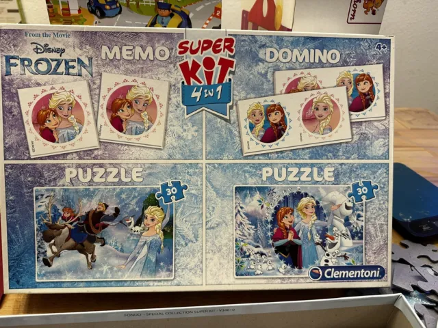 Clementoni Super KIT 4in1 Frozen Puzzzle 2x30 Teile Domino Memo