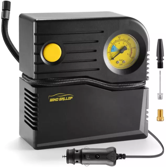 Mini Compressore Portatile per Auto, 12V Professionale, Analogico, Pompa Aria Co