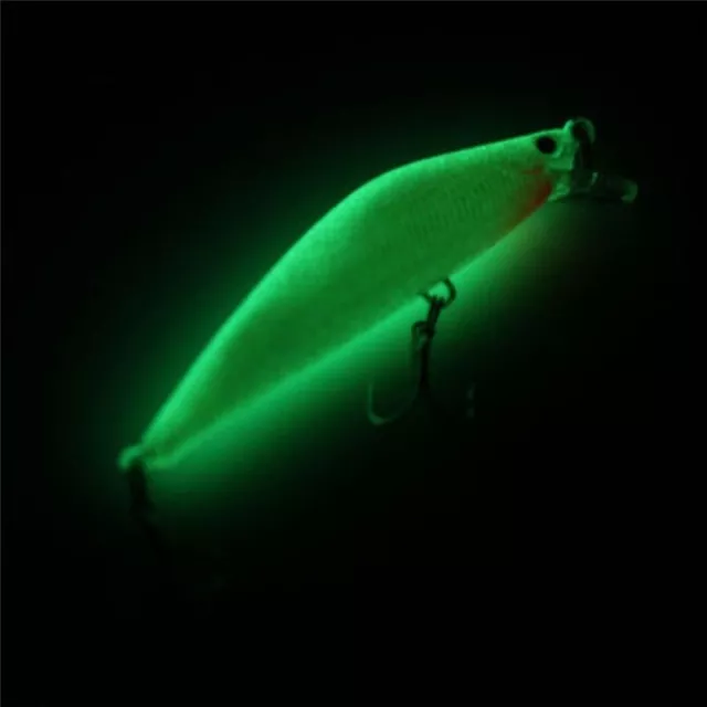 Luminous Minnow Lure 8cm 8g Night Fishing Bait Wobblers Artificial Hard 3D Lures 3