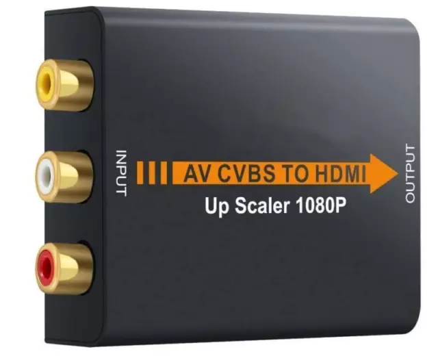 1080P 3RCA Composite CVBS AV to HDMI Video Audio Converter for PC PS3