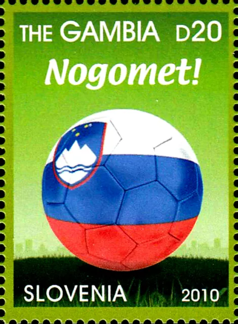 Gambia postfrisch MNH Sport Fußball Weltmeisterschaft 2010 Südafrika Slowenien