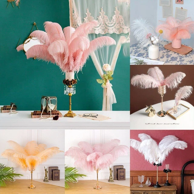 Venta al por mayor 10/50/100 piezas plumas de avestruz 6-24 pulgadas/15-60 cm fiesta decoración de boda
