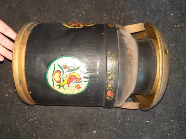 Vintage Perth Amboy NJ Milk Can Metal Puritan Dairy 12x10in