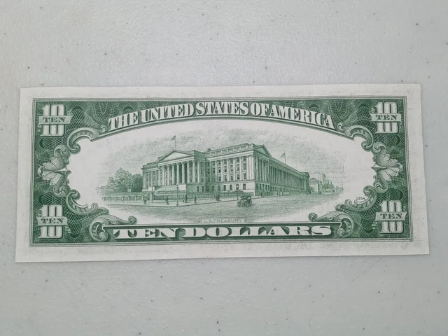 High Grade 1934 C $10 Ten Dollar Silver Certificate Note Blue Seal, A84 4
