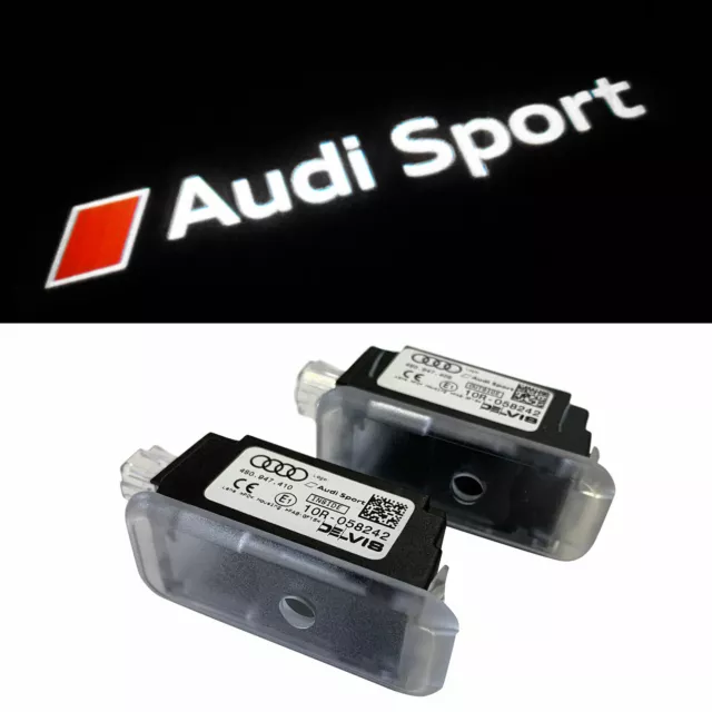 ORIGINAL AUDI SPORT LED Einstiegsbeleuchtung Tür Logo Projektor für viele  Audi EUR 122,00 - PicClick IT
