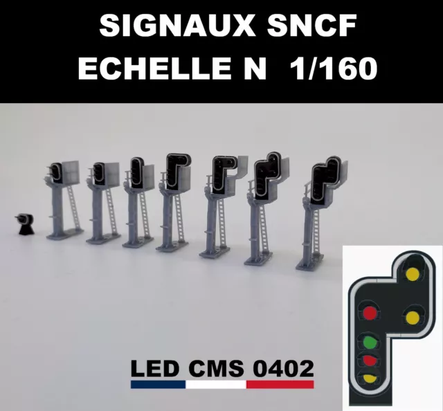 Rappel Ralentissement 6 Signaux Plm Sncf  Feux De Signalisation N 1/160 Led Cms 2