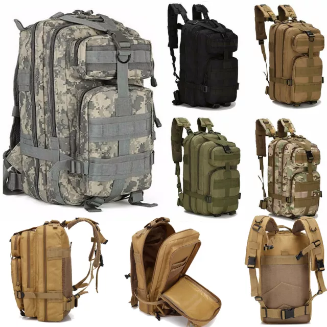 Mens Military Rucksack Camping Hiking Tactical Backpack Trekking Bag Daypack 30L