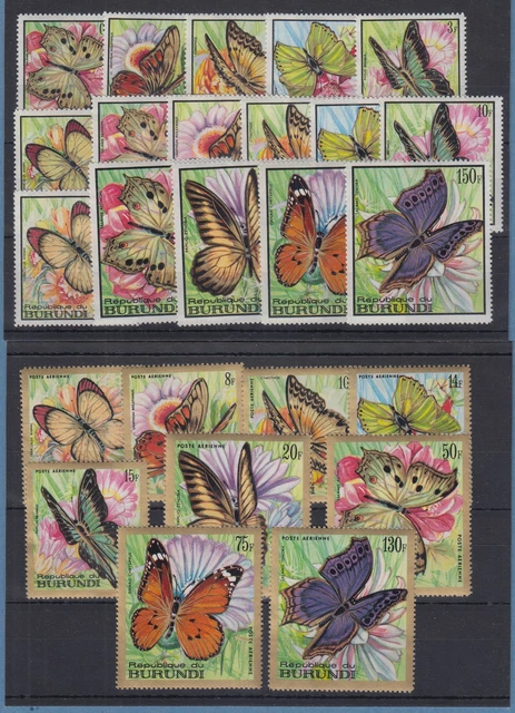 Burundi 1968 Schmetterlinge Mi.-Nr. 411-435 Satz 25 Werte kpl. **