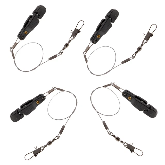 4-Pack Fishing Line Release Clips For Trolling, Downriggers & Planer Boards - ABS Plastic