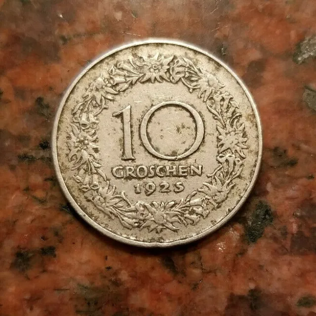 1925 Austria 10 Groschen Coin - #A5617