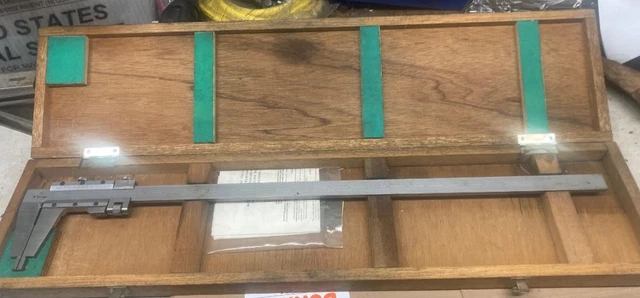 MITUTOYO 24 INCH Stainless Vernier Caliper with Wooden Storage Case