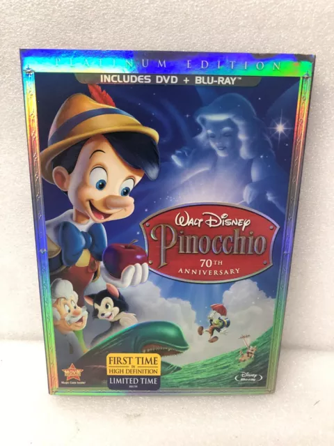 Walt Disney Pinocchio 70th Anniversary Platinum Edition (includes DVD + Blu-Ray)