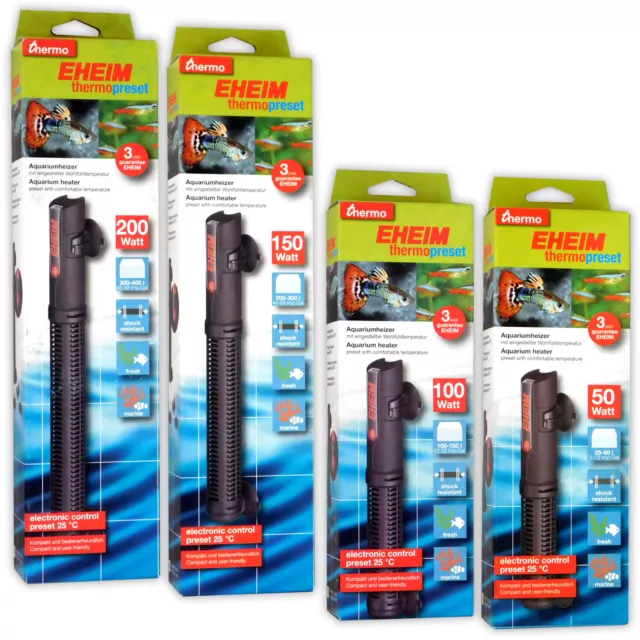 Eheim Thermopreset Heaters Preset to 25c Tropical Marine Aquarium Fish Tank