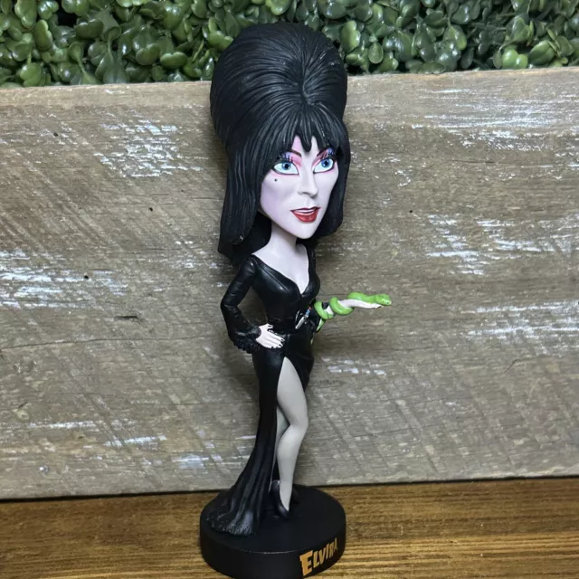 Royal Bobbles Elvira Mistress of the Dark Bobblehead Black Dress Snake (See Pics