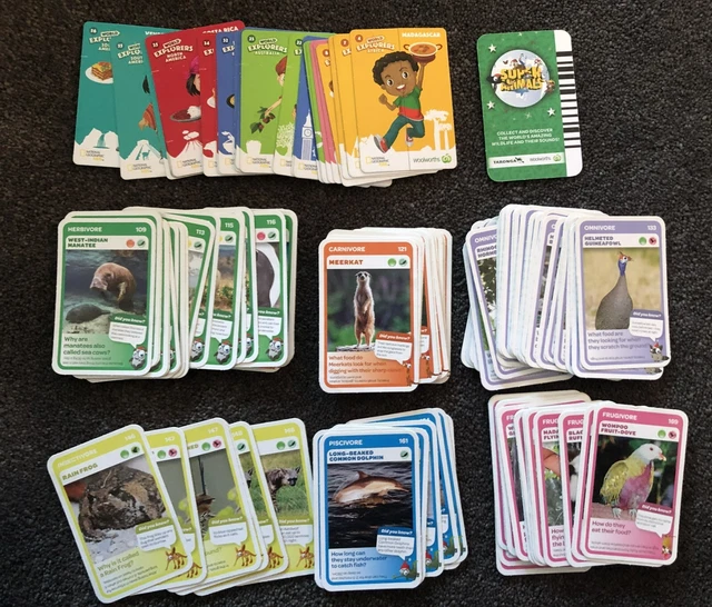 🦁 WOOLWORTHS TARONGA Super Animals Collector Cards🦁 BLUE