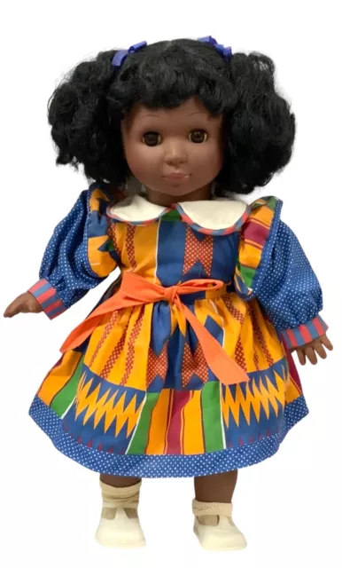 Vintage 1989 Gi-Go Toys Olmec African American Toddler Doll 18”