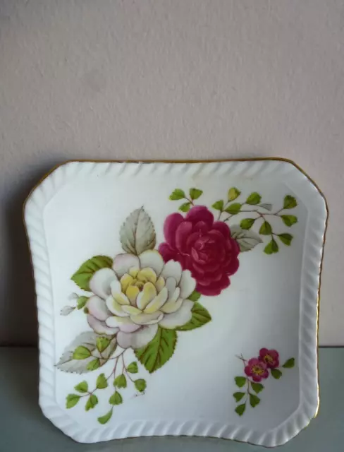 Adderley Floral Bone China Trinket Dish Small Made In England