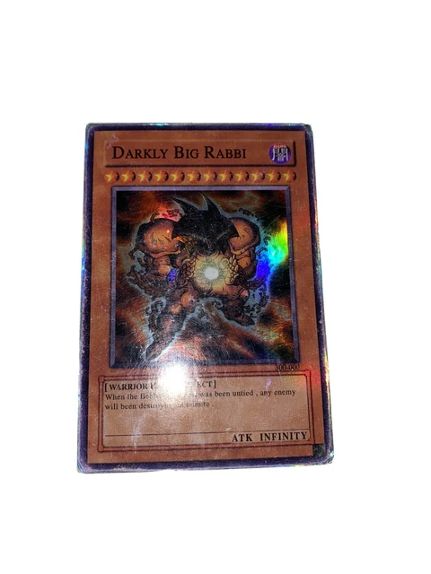 Carta yu gi oh Darkly Big Rabbi olografica originale non mint