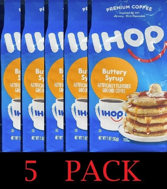 IHOP BUTTERY SYRUP Flavored PREMIUM Ground Coffee Inspired by Pancakes