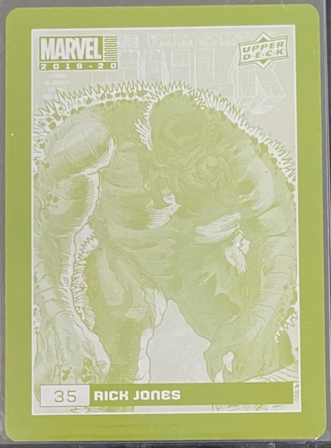 1/1 Printing Plate RICK JONES 2019-20 UD Upper Deck Marvel Annual