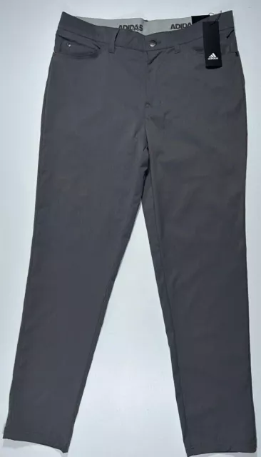 NWT Adidas Ultimate 365 Mens Tapered Golf Pants 5-Pocket 34 36  Grey 5 F2 2