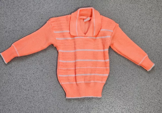 Baby Unisex Pullover orange Mix gestreift dehnbar Kragen Größe 3-6 Monate