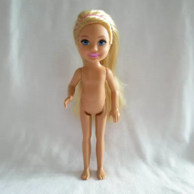 NEW Mattel Barbie Club Chelsea Little Sister Doll Long Blond Hair Blue Eyes Nude