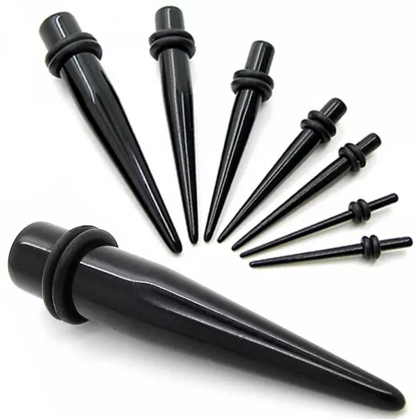 1x oder Set Dehnstab Dehnungsstab Dehner Schwarz Expander Taqper Piercing Tunnel