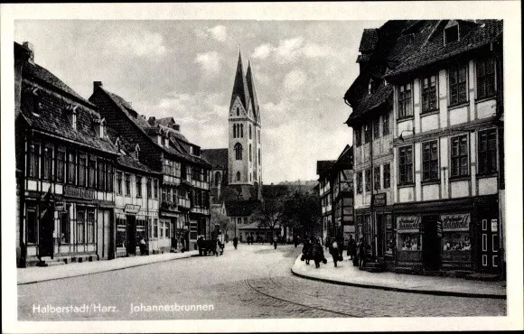 Ak Halberstadt Sachsen Anhalt, Johannesbrunnen - 2948134