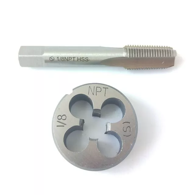Efficient 1pcs 18 NPT Tap and 1pcs 18 NPT Die Kit for Smooth Thread Cutting
