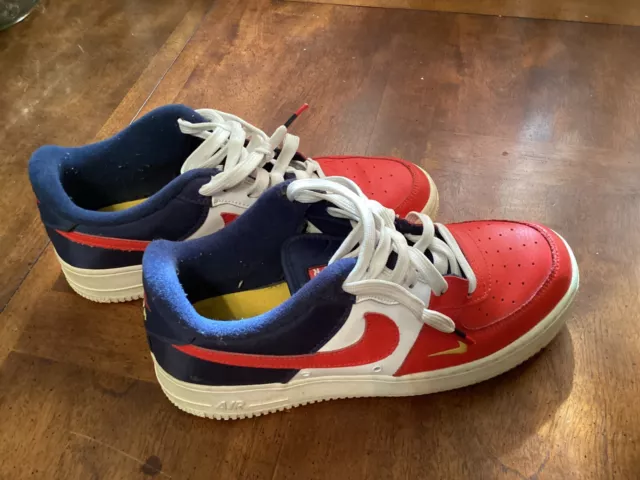 Nike, Shoes, Nike Air Force S Rare Low 4th Of July Red White Blue 7 Lv8  Size 4y