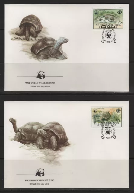 Seychelles ZES FDC 1985 World Wildlife Fund - Giant Tortoise of Aldabra