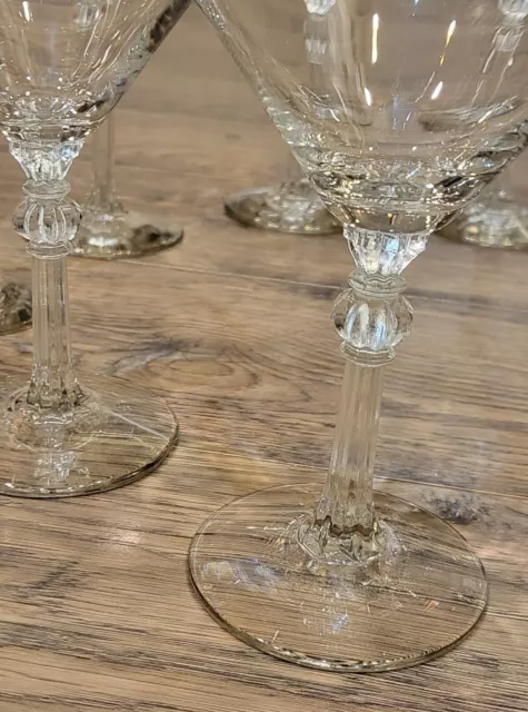 10- Libbey Glass Co Crystal Stem Cut Polished Cocktail Martini Tall Sherbert 3
